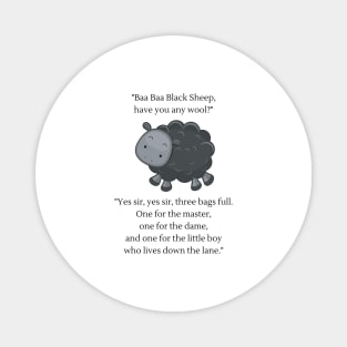 Baa Baa Black Sheep nursery rhyme Magnet